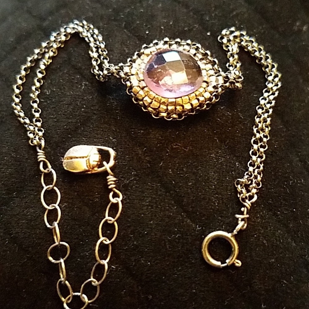 Kalosoma amethyst and sterling bracelet